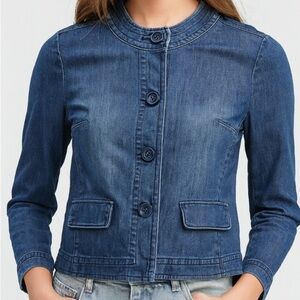 Levis Strauss Signature Denim Jean Jacket Women's large Buttons fitted SZ M